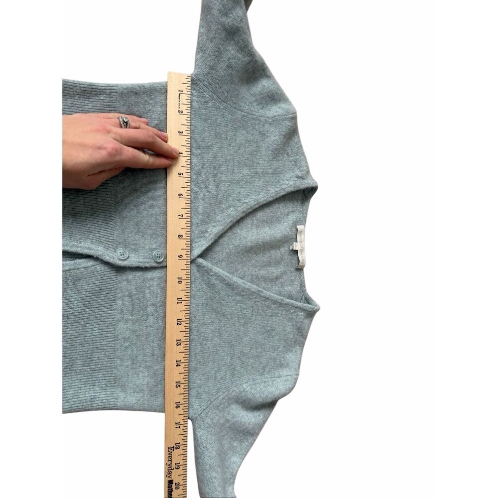 Naked Cashmere Cropped Button Front Cardigan Small Sea foam Blue - Picture 4 of 7